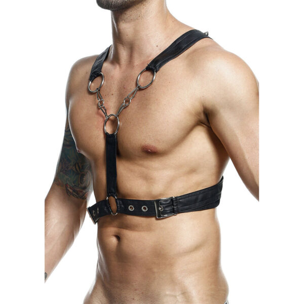 POTENTE - MOB - DNGEON CROSSED BLACK CHAIN HARNESS TAMANHO ÚNICO