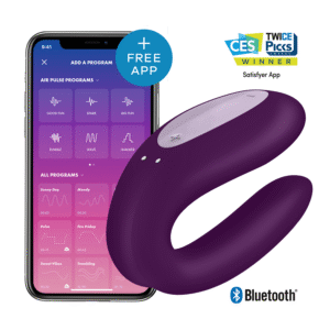 POTENTE - SATISFYER - DOUBLE JOY CON APP ROXO