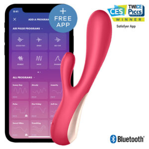 POTENTE - SATISFYER - MONO FLEX VERMELHO COM APLICATIVO