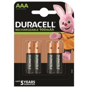 POTENTE - DURACELL - BATERIA RECARREGVEL HR03 AAA 900mAh 4 UNIDADE