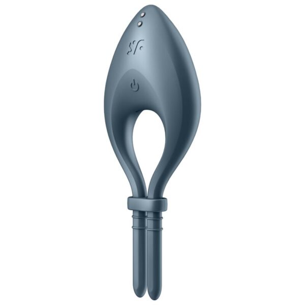 POTENTE - SATISFYER - APLICATIVO VIBRADOR DE ANEL BULLSEYE CINZA