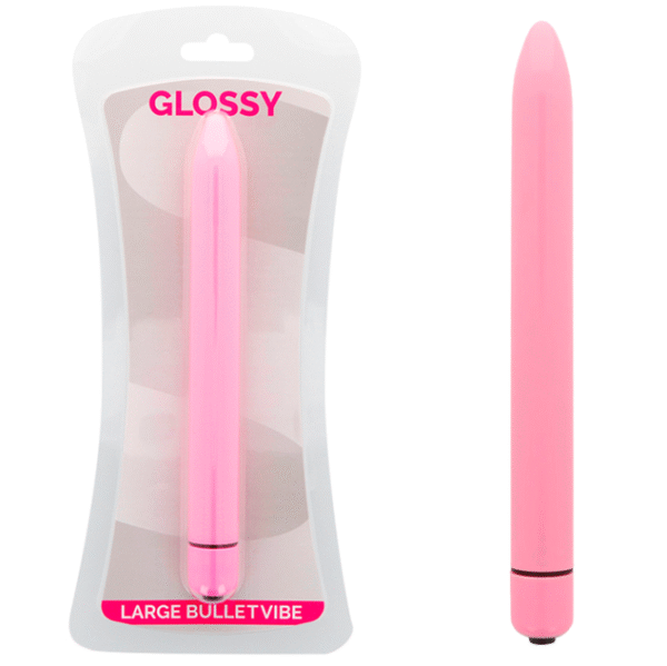 POTENTE - GLOSSY SLIM - VIBRADOR ROSA