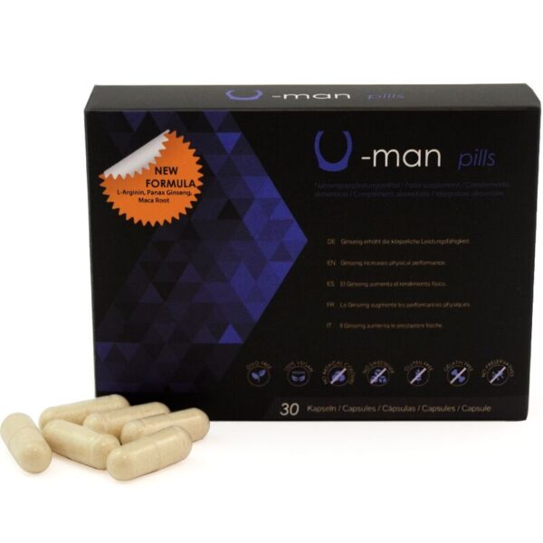 POTENTE - 500 COSMETICS - U-MAN AUMENTA O TAMANHO DO PÊNIS E A POTÊNCIA SEXUAL - 30 CÁPSULAS