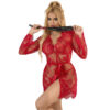 SUBBLIME - 953775 CAMISOLA DE NOITE DE RENDA + TANGA VERMELHO S/M - Image 3