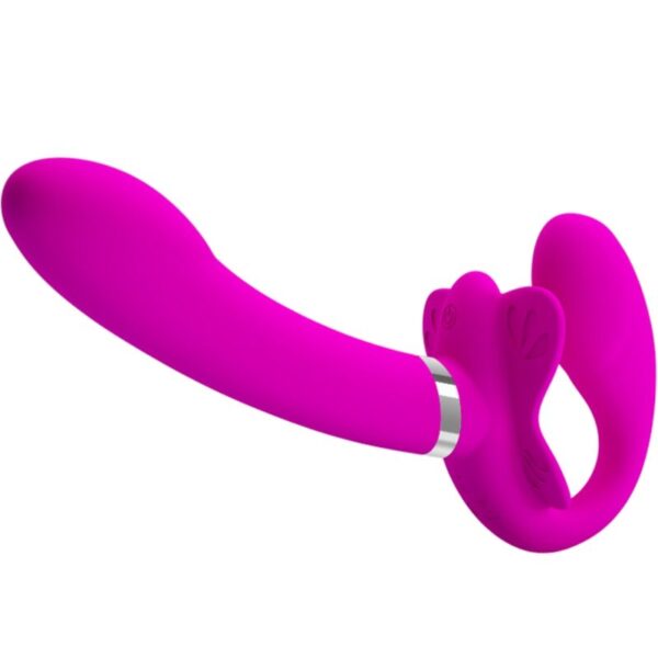POTENTE - PRETTY LOVE - VIBRADOR VALERIE DOUBLE STRAP-ON 12 VIBRAÇÕES ROXO