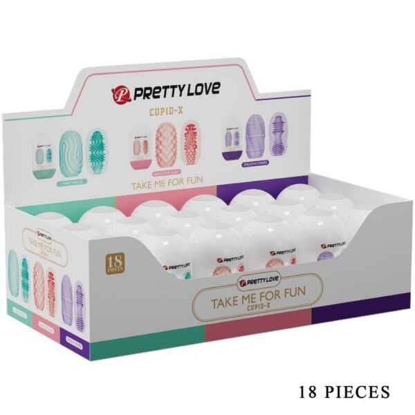 POTENTE - PRETTY LOVE - CUPID X 18 MASTURBADORES MASCULINOS DIFERENTES TEXTURAS