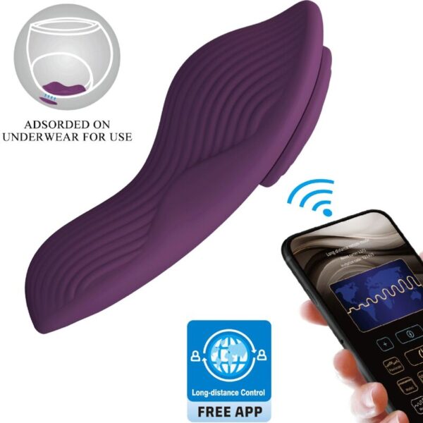 POTENTE - PRETTY LOVE - MANE LAY ON MASSAGEADOR DE CLITÓRIS 10 VIBRAÇÕES CONTROLE REMOTO ROXO