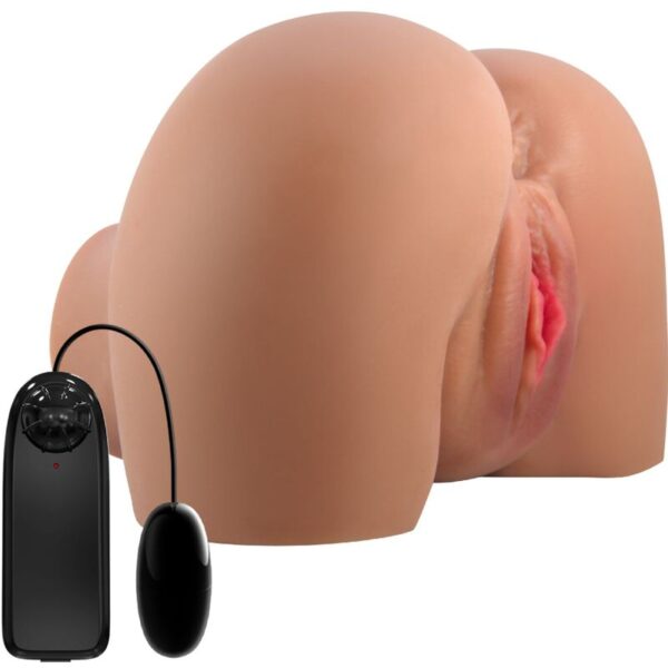 POTENTE - CRAZY BULL - VIBRADOR MILA BUTT COM VAGINA REALISTA E ÂNUS CONTROLE DE CARNE REMOTO