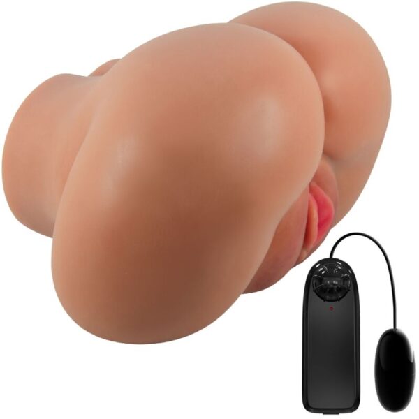 POTENTE - CRAZY BULL - LUNA VIBRADOR BUTT COM VAGINA REALISTA E ÂNUS CONTROLE DE CARNE REMOTO