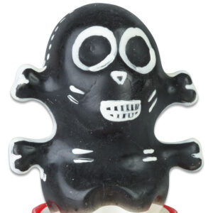 POTENTE - CONDOMERIE - PRESERVATIVOS NOVIDADES PINTADOS À MÃO SKULL BLACK MODELO 1