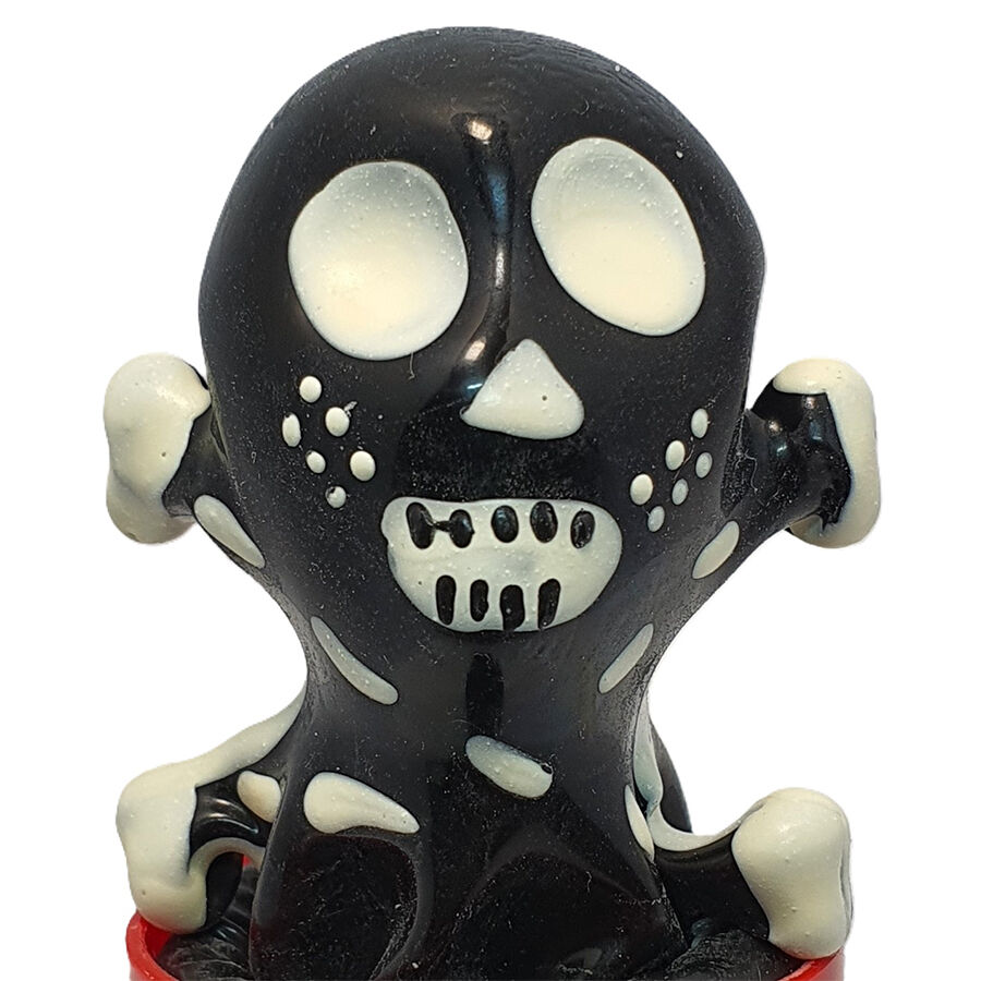 POTENTE - CONDOMERIE - PRESERVATIVOS NOVIDADES PINTADOS À MÃO SKULL BLACK MODELO 2