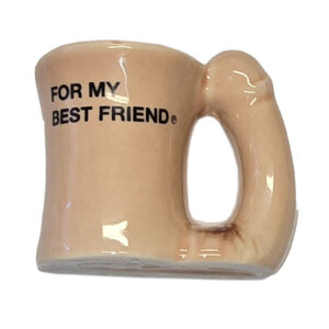 POTENTE - DIABLO PICANTE – CANECA MAGNET DE CERÂMICA COM ALÇA DE PÊNIS “PARA MEU MELHOR AMIGO”