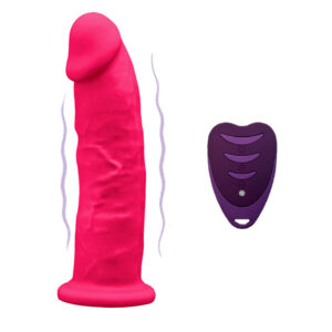 POTENTE - SILEXD - MODELO DE PÊNIS REALISTA 2 ROSA + CONTROLE REMOTO LRS 17 CM