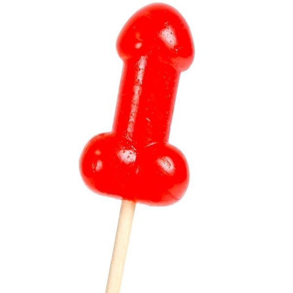 POTENTE - SECRETPLAY - PIRULITO DE PÊNIS DE CEREJA COM EFEITO DE CALOR APIMENTADO