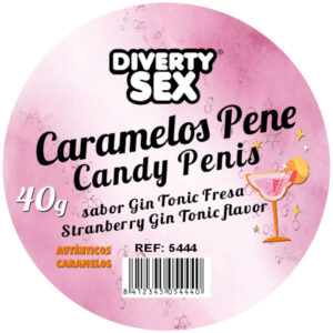 POTENTE - DIABLO PICANTE - 20 BALAS PARA PÊNIS COM SABOR DE GIN & TÔNICA