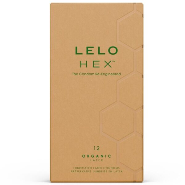 POTENTE - LELO - CAIXA DE PRESERVATIVOS ORGÂNICOS HEX 12 UNIDADES