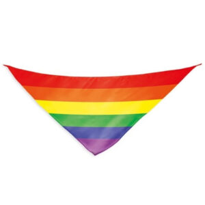 POTENTE - PRIDE - CACHECOL TRIANGULAR DE ALGODÃO COM BANDEIRA DO ARCO-ÍRIS