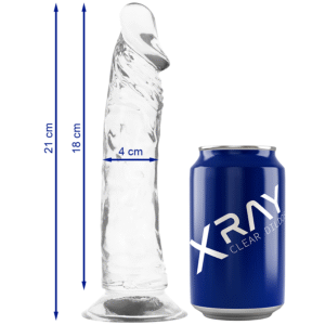 POTENTE - X RAY - DILDO TRANSPARENTE 21 CM -O- 4 CM