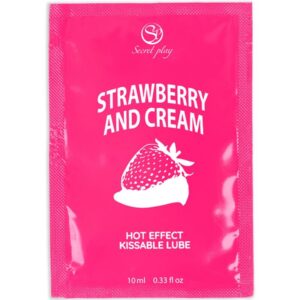 POTENTE - SECRETPLAY - LUBRIFICANTE DOSE ÚNICA MORANGOS E CREME 10 ML