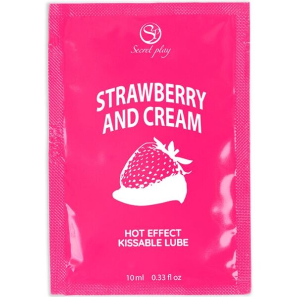 POTENTE - SECRETPLAY - LUBRIFICANTE DOSE ÚNICA MORANGOS E CREME 10 ML