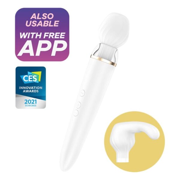 POTENTE - SATISFYER - APLICATIVO DOUBLE WANDER BRANCO