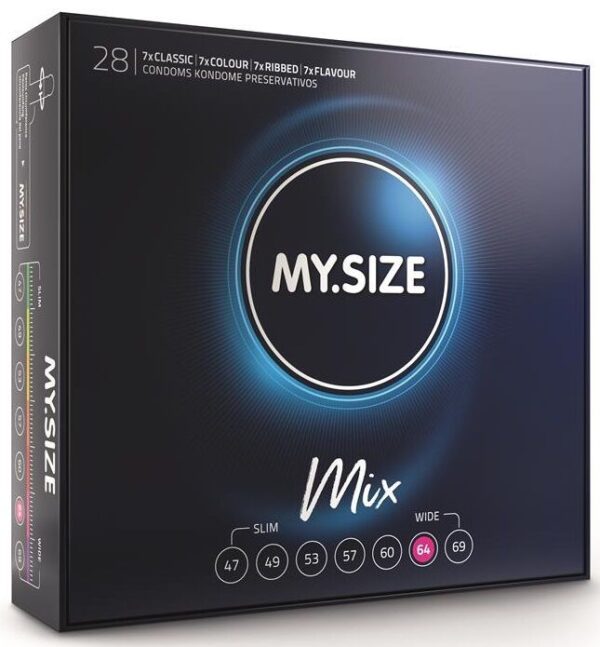POTENTE - MY SIZE - MIX PRESERVATIVOS 64 MM 28 UNIDADES