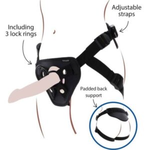POTENTE - GET REAL - STRAP-ON DELUXE CHICOTE PRETO