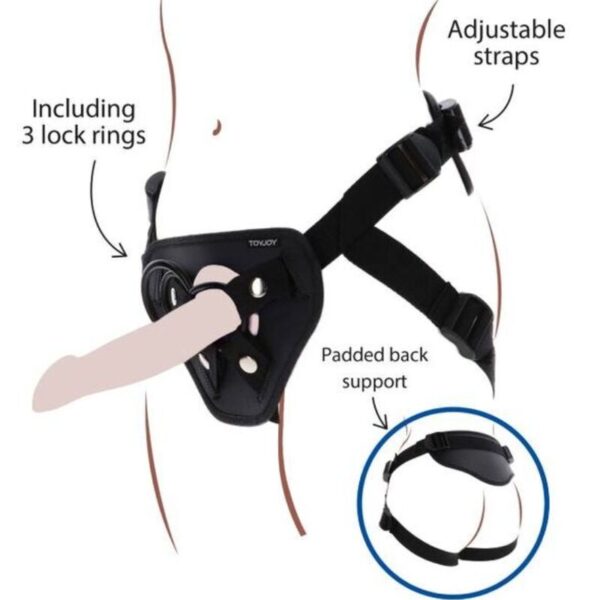 POTENTE - GET REAL - STRAP-ON DELUXE CHICOTE PRETO