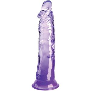 POTENTE - KING COCK - CLEAR PÊNIS REALÍSTICO 19.7 CM ROXO