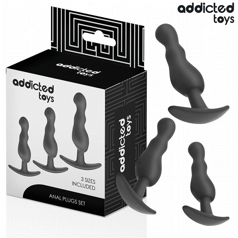POTENTE - ADDICTED TOYS - CONJUNTO DE 3 PLUG ANAL MODELO 1