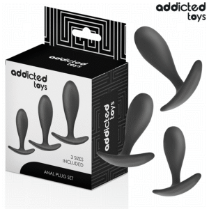 POTENTE - ADDICTED TOYS - CONJUNTO DE 3 PLUG ANAL MODELO 2