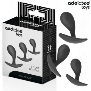 POTENTE - ADDICTED TOYS - CONJUNTO DE 3 PLUG ANAL MODELO 3