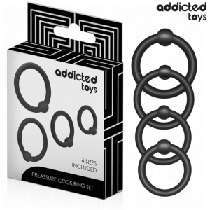 POTENTE - ADDICTED TOYS - CONJUNTO DE ANÉIS DE SILICONE DE PRESSÃO