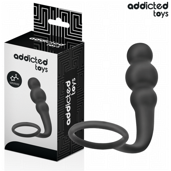 POTENTE - ADDICTED TOYS - PLUG ANAL COM ANEL MODELO 1