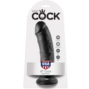 POTENTE - KING COCK - 8 DILDO PRETO 20.3 CM