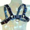 LEATHER BODY - ARNÊS DE COURO AZUL E PRETO PEITO BULLDOG - Image 2