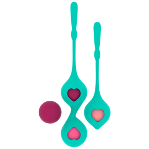 POTENTE - RITHUAL - CONJUNTO DE TREINAMENTO PÉLVICO DEVA AQUA GREEN