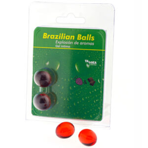POTENTE - TALOKA - 2 BOLAS BRASILEIRAS GEL ÍNTIMO DE MORANGO E CHOCOLATE