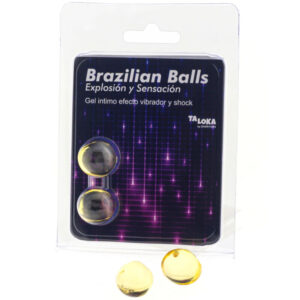 POTENTE - TALOKA - 2 BOLAS BRASILEIRAS GEL EMOCIONANTE VIBRANTE E EFEITO DE CHOQUE