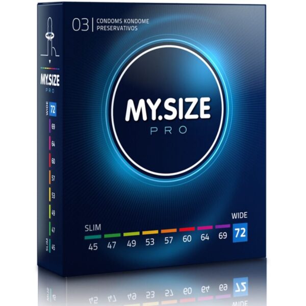 POTENTE - MY SIZE - PRO PRESERVATIVOS 72 MM 3 UNIDADES