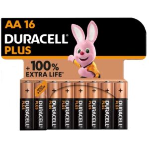 POTENTE - DURACELL - PLUS POWER 100 BATERIA ALCALINA AA LR6 16 UNIDADE