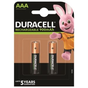 POTENTE - DURACELL - BATERIA RECARREGVEL HR03 AAA 900mAh 2 UNIDADE