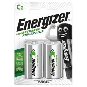 POTENTE - ENERGIZER - BATERIA RECARREGVEL POWER PLUS HR14 C 2500mAh 2 UNIDADE