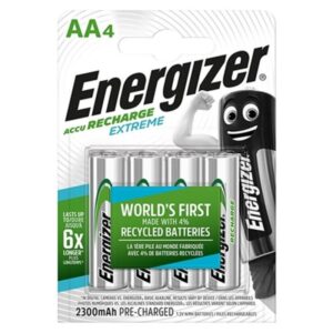 POTENTE - ENERGIZER - BATERIA RECARREGVEL EXTREME HR6 AA 2300mAh 4 UNIDADE