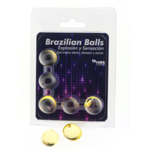 POTENTE - TALOKA - 5 BOLAS BRASILEIRAS GEL EMOCIONANTE VIBRANTE E EFEITO DE CHOQUE