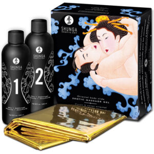 POTENTE - SHUNGA - GEL DE MASSAGEM ERÓTICA ORIENTAL CORPO A CORPO COM FRUTAS EXÓTICAS