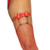 LEG AVENUE - VEGAN LEATHER TIGH HIGH GARTER TAMANHO ÚNICO - VERMELHO - Image 3