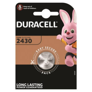 POTENTE - DURACELL - BATERIA BOTO LITIO CR2430 3V 1 UNIDADE