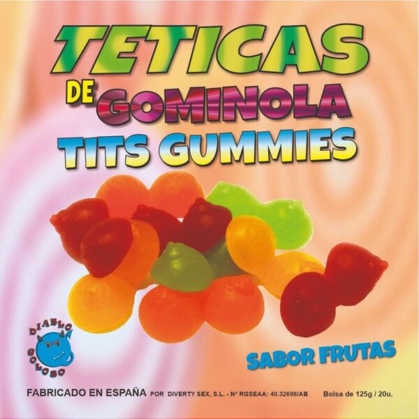 POTENTE - DIABLO GOLOSO - TETINAS DE GOMA BRILHANTES SORTIDAS