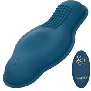 POTENTE - CALEXOTICS - RIDER MASSAGER DUPLO MOTOR CONTROLE REMOTO AZUL